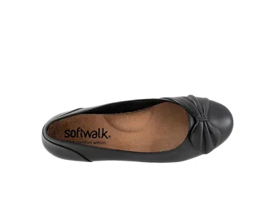 Softwalk Wide Width Sofia Ballet Flat In Black