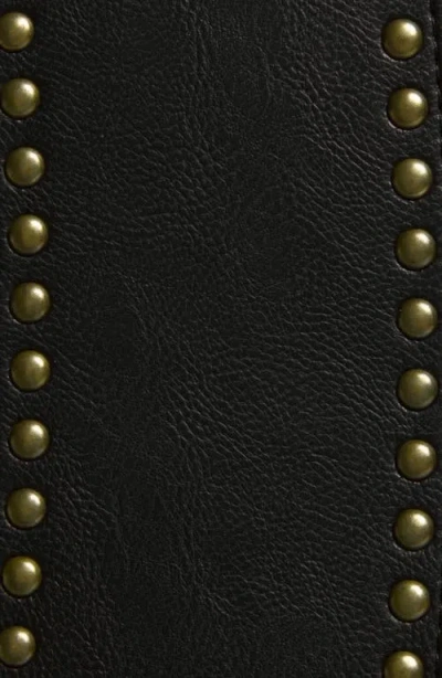 Bp. Angular Studded Faux Leather Belt In Black
