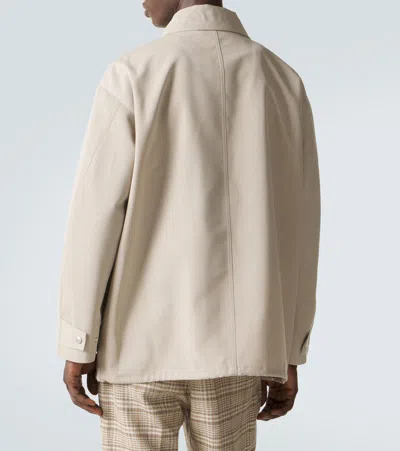 Auralee Wool-canvas Blouson Jacket In Neutral