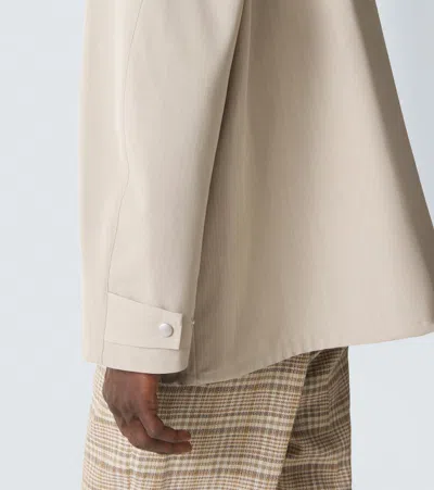 Auralee Wool-canvas Blouson Jacket In Neutral