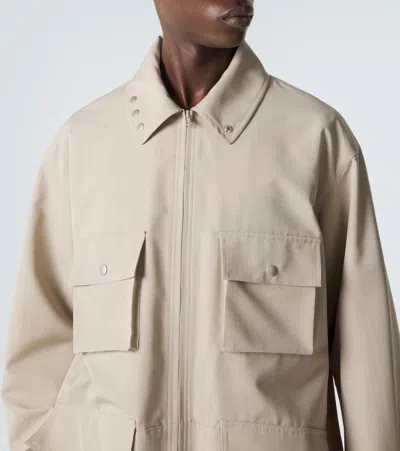 Auralee Wool-canvas Blouson Jacket In Neutral