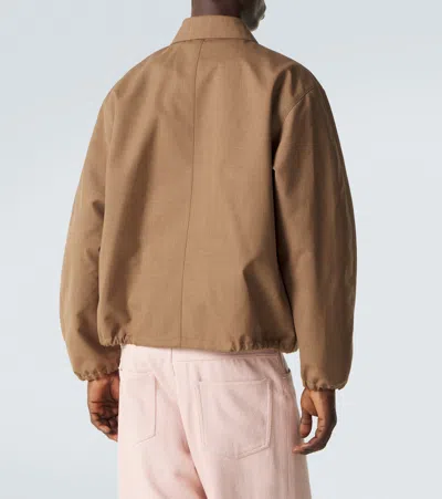 Auralee Wool Blouson Jacket In Brown