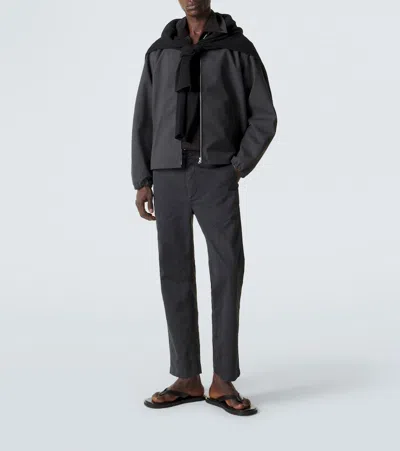 Auralee Wool Blouson Jacket In Gray