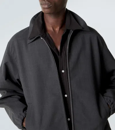 Auralee Wool Blouson Jacket In Gray