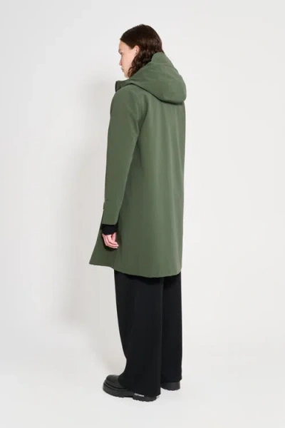 Stutterheim Mosebacke Patch Matte Raincoat In Green