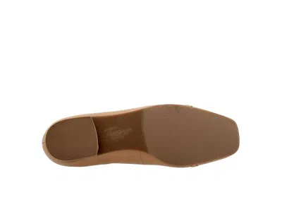 Trotters Wide Width Harmony Flat In Brown