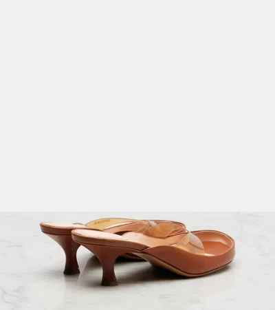 Chloé Junie Leather And Tpu Thong Sandals In Multi