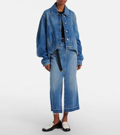 Givenchy Deconstructed Oversized Denim Jacket In Blue
