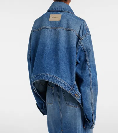 Givenchy Deconstructed Oversized Denim Jacket In Blue