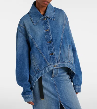 Givenchy Deconstructed Oversized Denim Jacket In Blue