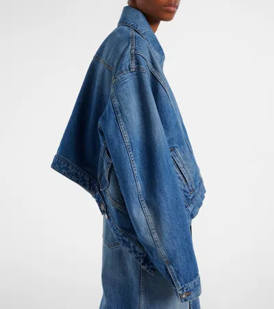 Givenchy Deconstructed Oversized Denim Jacket In Blue