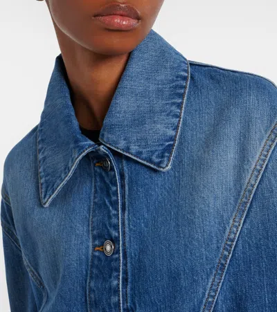 Givenchy Deconstructed Oversized Denim Jacket In Blue