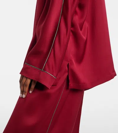 Givenchy Silk Satin Shirt In Red