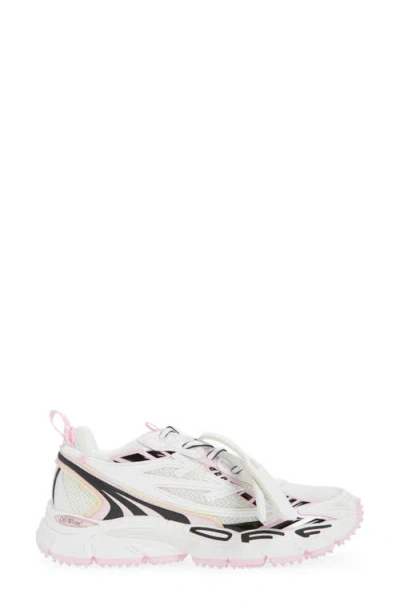 Off-white Multicolor Polyester Athletic Sneakers In White