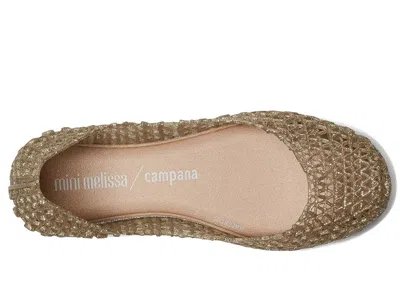 Mini Melissa Campana Zigzag Flat In Gold
