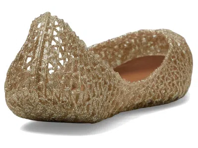 Mini Melissa Campana Zigzag Flat In Gold
