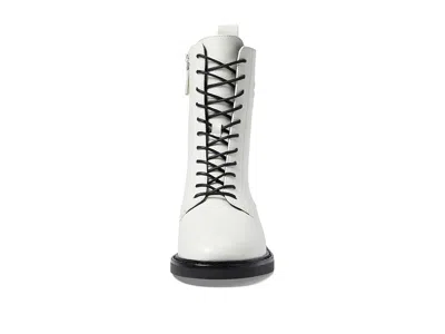 Tory Burch Double T Combat Boot In White