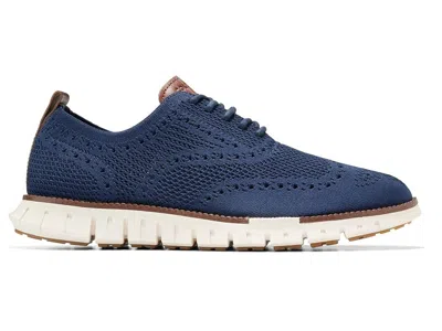Cole Haan Zerogrand Remastered Stitchlite Wingtip In Blue