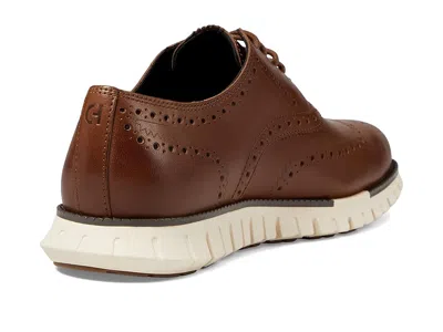 Cole Haan Zerogrand Remastered Wingtip Derby Sneaker In British Tan Ivory