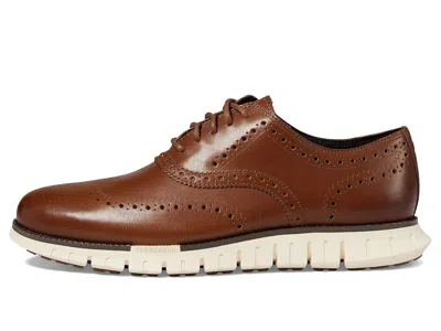 Cole Haan Zerogrand Remastered Wingtip Derby Sneaker In British Tan Ivory