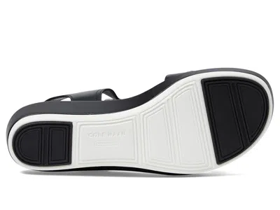 Cole Haan Og Peyton Flatform Leather Wedge Sandal In Black