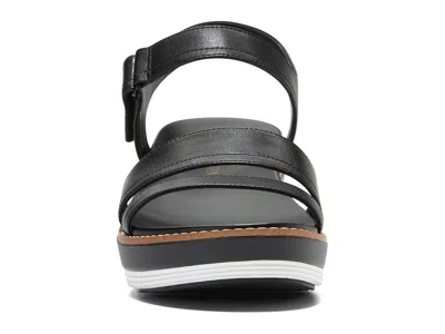 Cole Haan Og Peyton Flatform Leather Wedge Sandal In Black