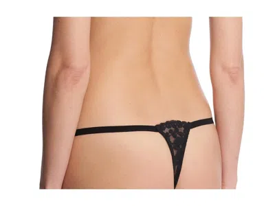 Natori Plush Romance String Thong In Black