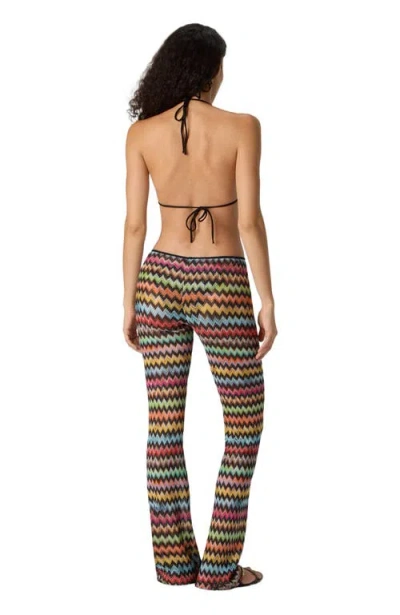 Missoni Flared Pants In Lamé Viscose With Micro Zigzag Pattern In Multi