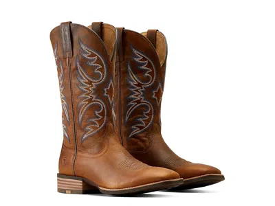 Ariat Ricochet Wide Square Toe Western Boot In Brown