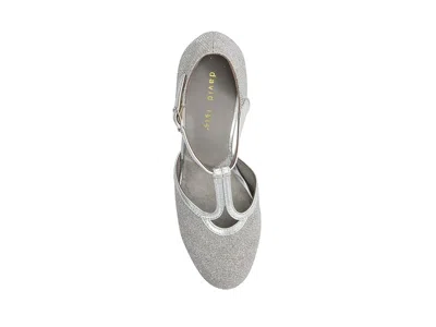 David Tate Extra Wide Width Fancy Pump In Silver