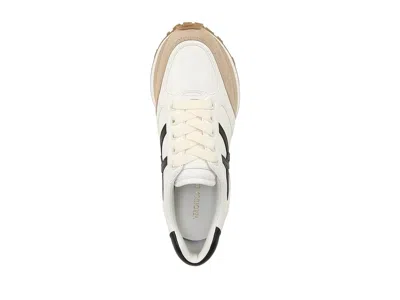 Veronica Beard Valentina Mixed Leather Retro Sneakers In White