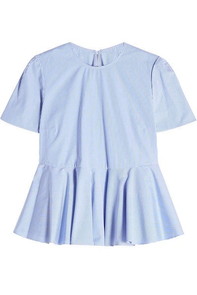 Alexander Mcqueen Ruffled Cotton Shirt In Stripe