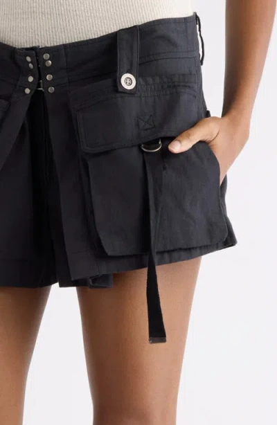 Isabel Marant Barta Cotton Straight-leg Shorts In Black