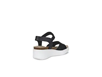 Ecco Flowt Wedge Cork Sandal In Multi