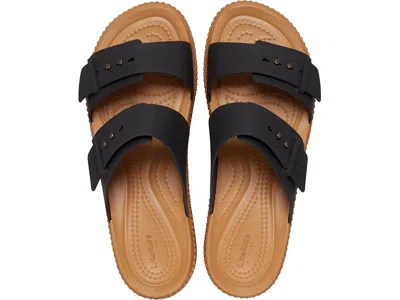 Crocs Brooklyn Buckle Low Wedge In Multi