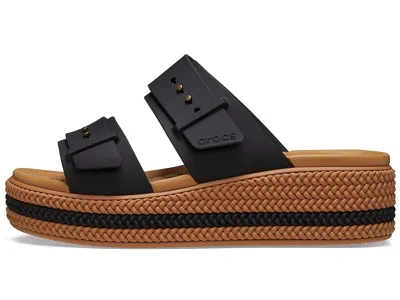 Crocs Brooklyn Buckle Low Wedge In Multi