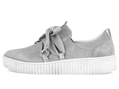 Gabor Waltz Womens Casual Trainers Colour: White/silver, Size: 8 In Gray