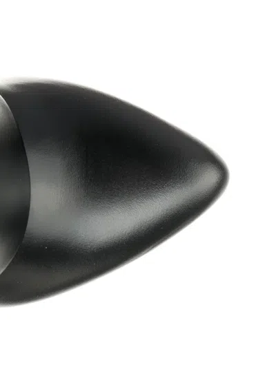 Givenchy Black Sandals With Logo Plaque On The Front And High Wedge Heel In Leather Woman