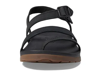 Chaco Lowdown Leather Strappy In Black