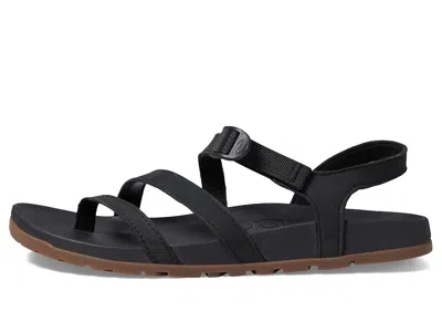 Chaco Lowdown Leather Strappy In Black