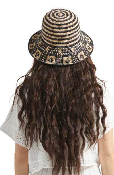 Brixton Redding Packable Straw Bucket Hat In Multi