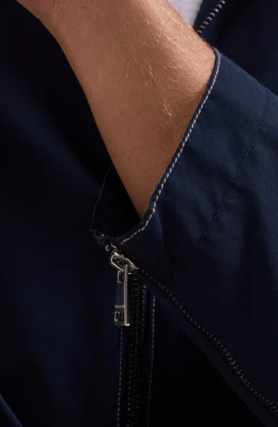 Bugatchi Hooded Jacket In Blue