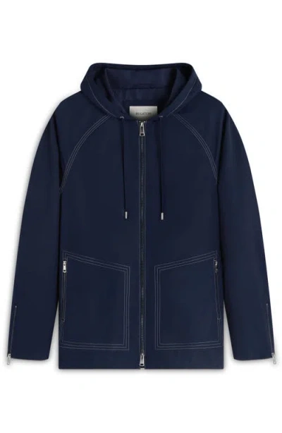 Bugatchi Hooded Jacket In Blue