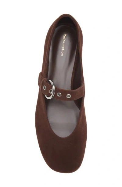 Reformation Bethany Ballet Flat In Brown