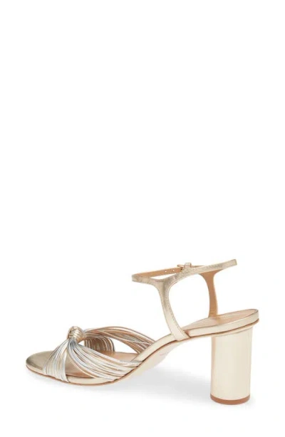 Reformation Petra Cylinder Heel Sandal In Gold