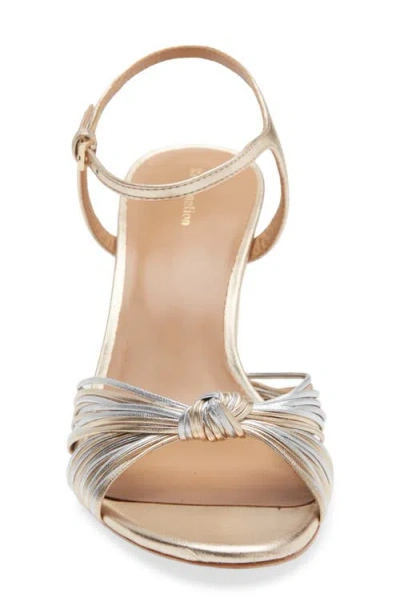 Reformation Petra Cylinder Heel Sandal In Gold