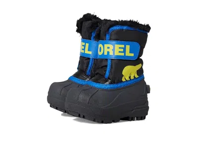 Sorel Kids' Snow Commander Insulated Waterproof Boot In Black
