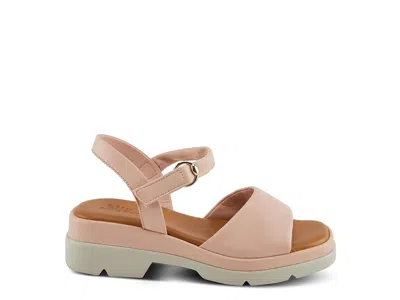 Spring Step Huntington Ankle Strap Platform Sandal In Pink