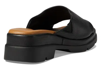 Spring Step Fire Island Platform Slide Sandal In Black