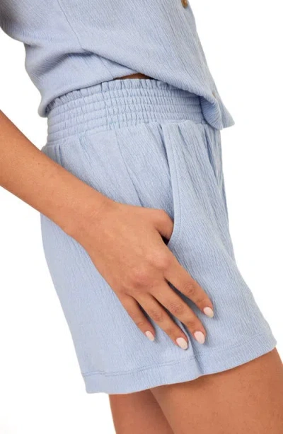 Threads 4 Thought Gwyneth Smocked Pull-on Shorts In Blue